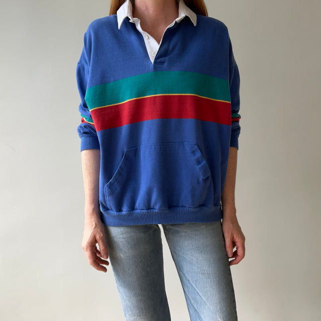 1980s Sweatshirt Style Rugby Shirt - Don’t make me keep this