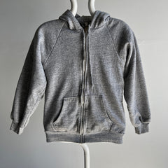 1980s Smaller Insulated Blank Gray Hoodie - Swoon!