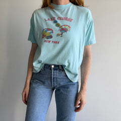 1980s Lake George, New York High Crew Cotton Boxy Crop T-Shirt