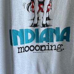 1988 Indiana Mooning Front and Back Cow T-Shirt
