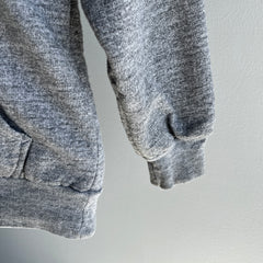 1980s Smaller Insulated Blank Gray Hoodie - Swoon!