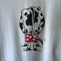 1988 Indiana Mooning Front and Back Cow T-Shirt