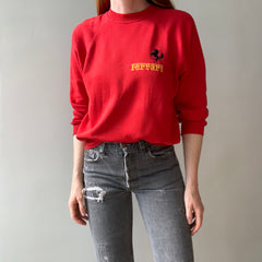 1980s Ferrari Sweatshirt with a Few Loose Threads (That are still there)