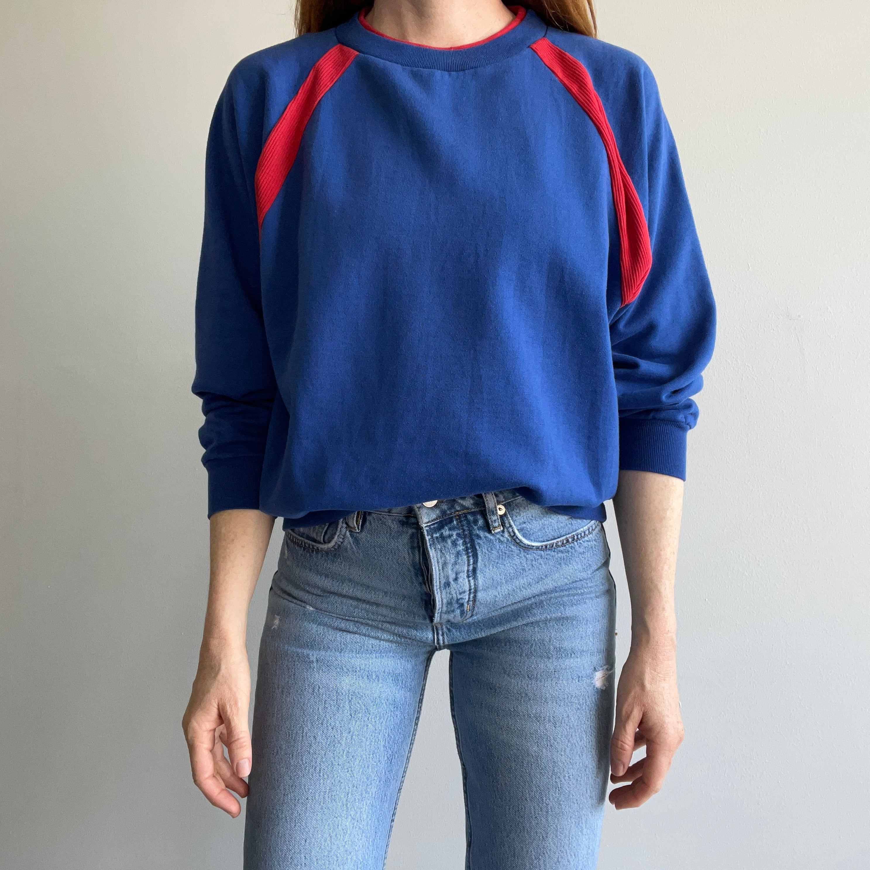 1980s Converse Brand Color Block Sweatshirt