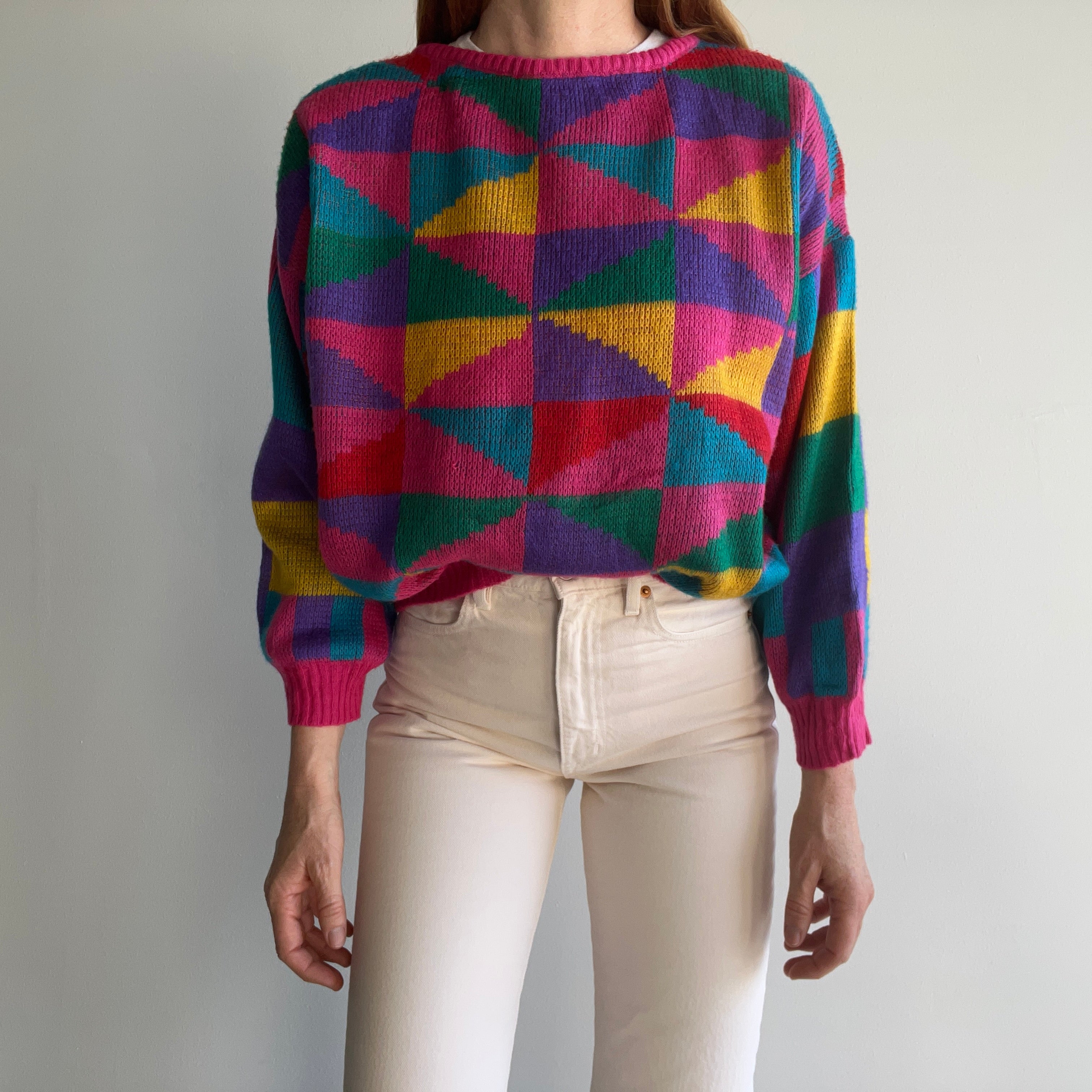 1980s Made in Italy - Gitano - Geometric Sweater