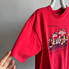 1985 San Francisco Non Sequitur Drunk Cats Front and Back T-Shirt - Oh My