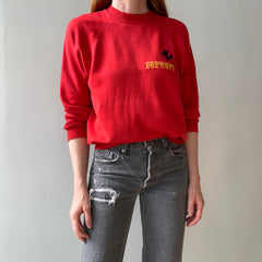 1980s Ferrari Sweatshirt with a Few Loose Threads (That are still there)