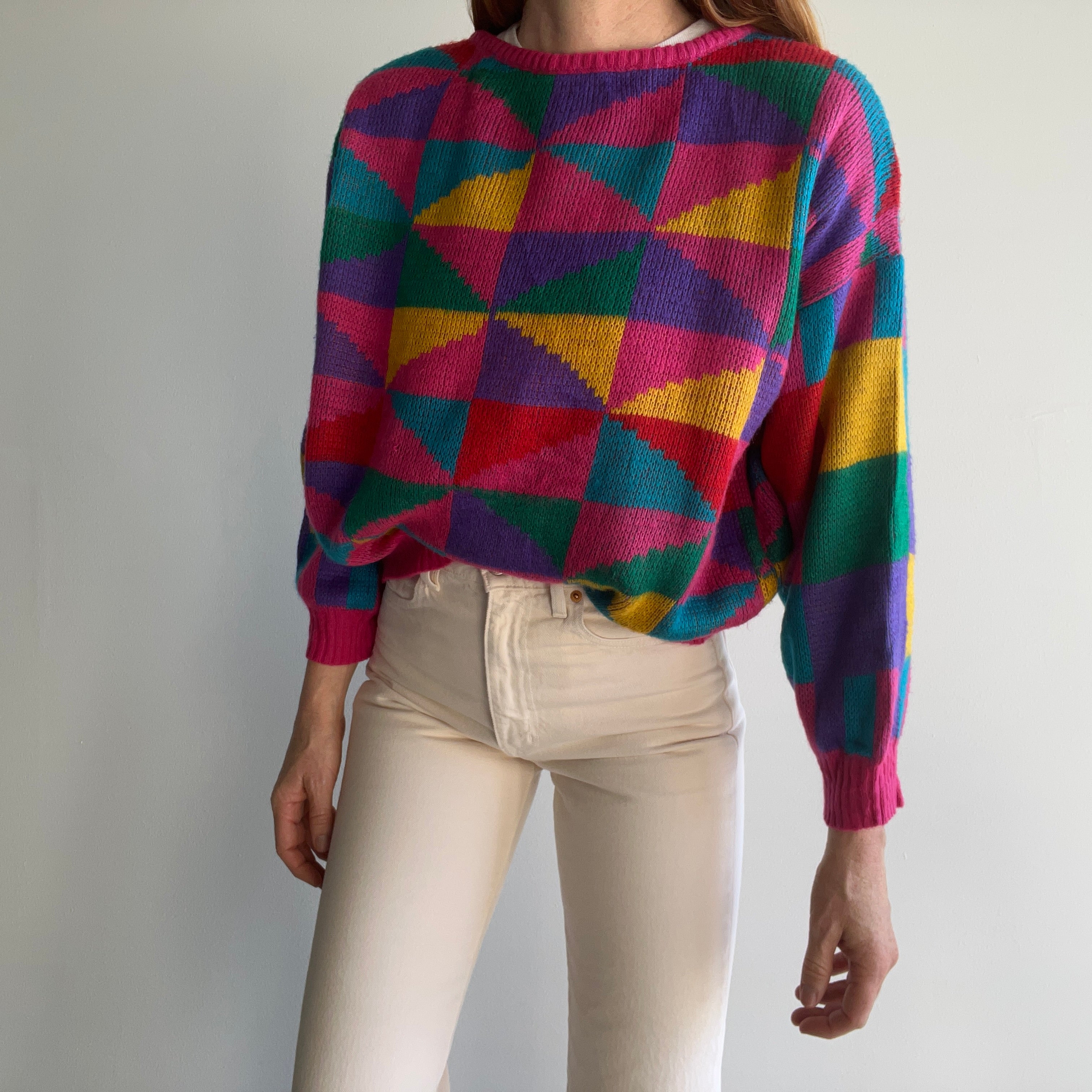 1980s Made in Italy - Gitano - Geometric Sweater