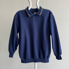 1980s Collared Sweatshirt For Extra Flair