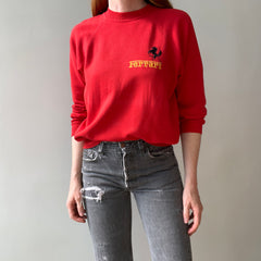 1980s Ferrari Sweatshirt with a Few Loose Threads (That are still there)