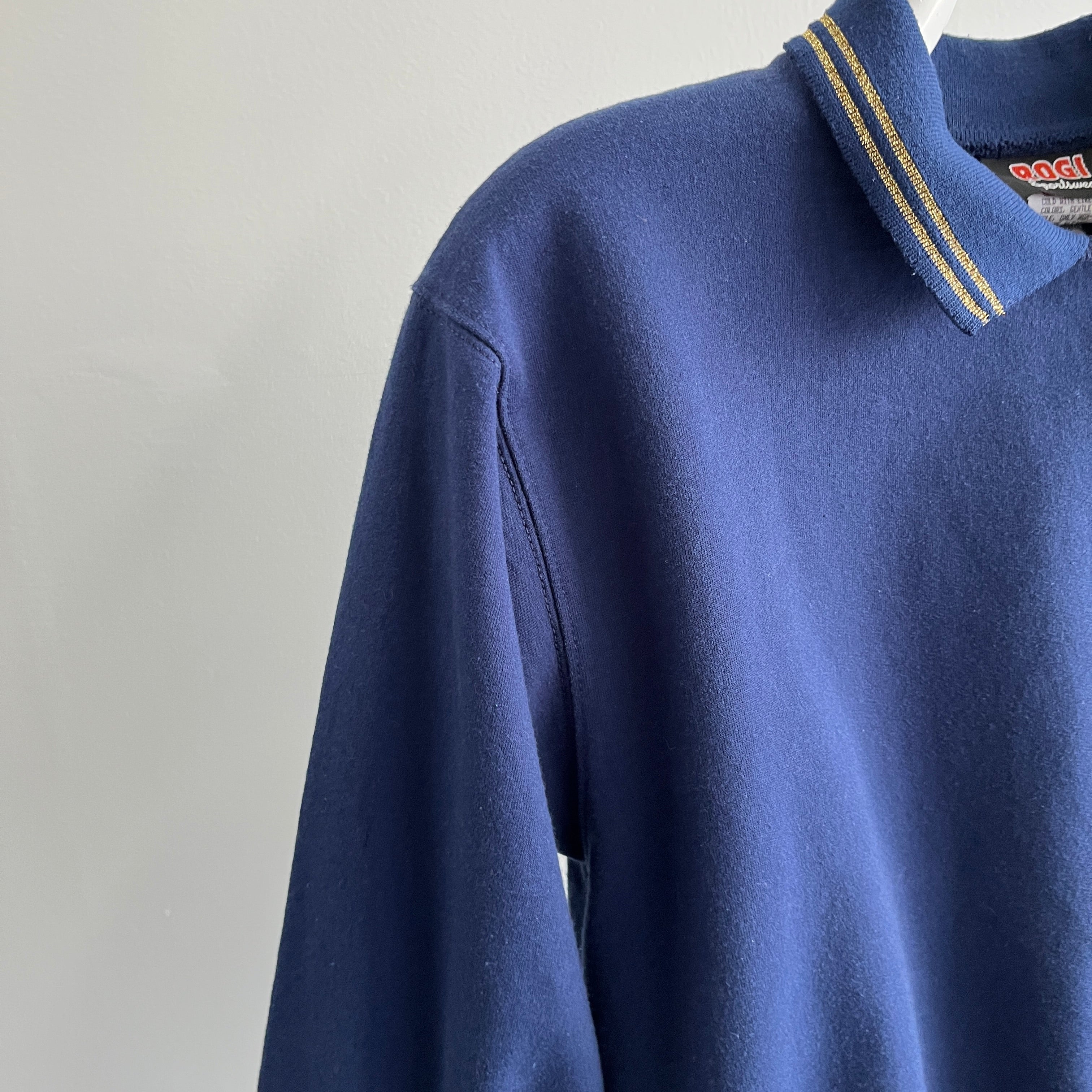 1980s Collared Sweatshirt For Extra Flair