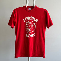 1980s Lincoln Lions Smaller School T-Shirt