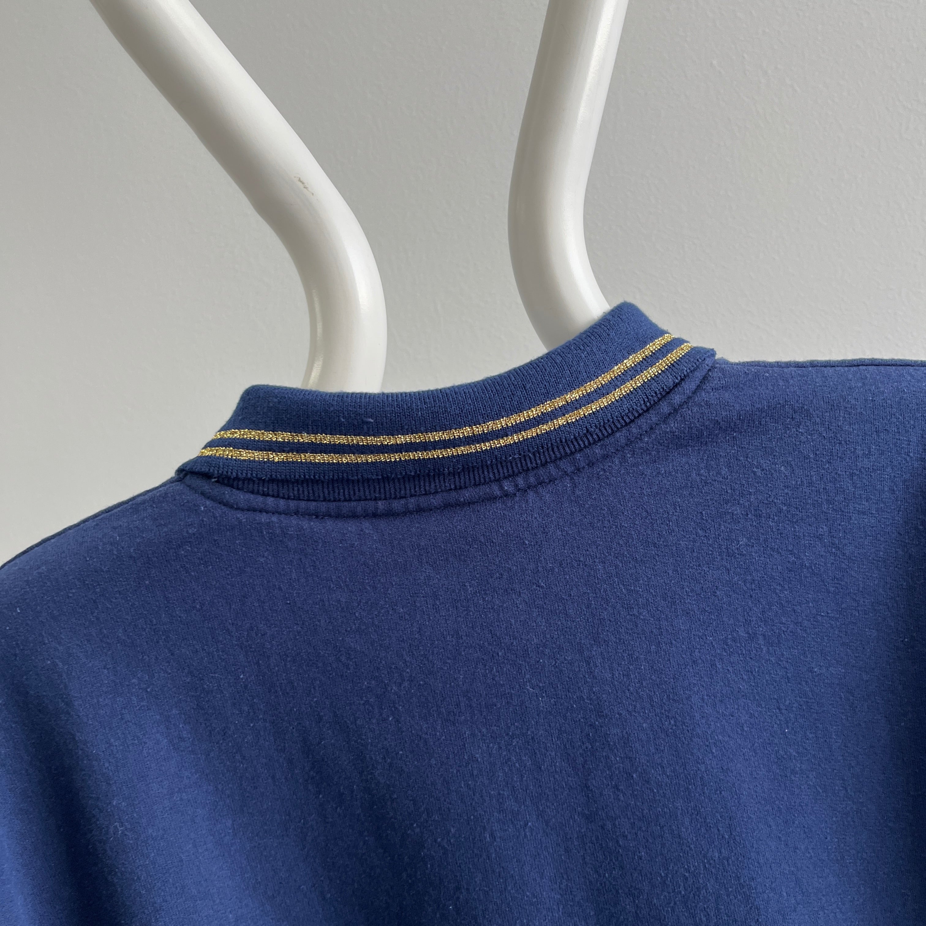 1980s Collared Sweatshirt For Extra Flair