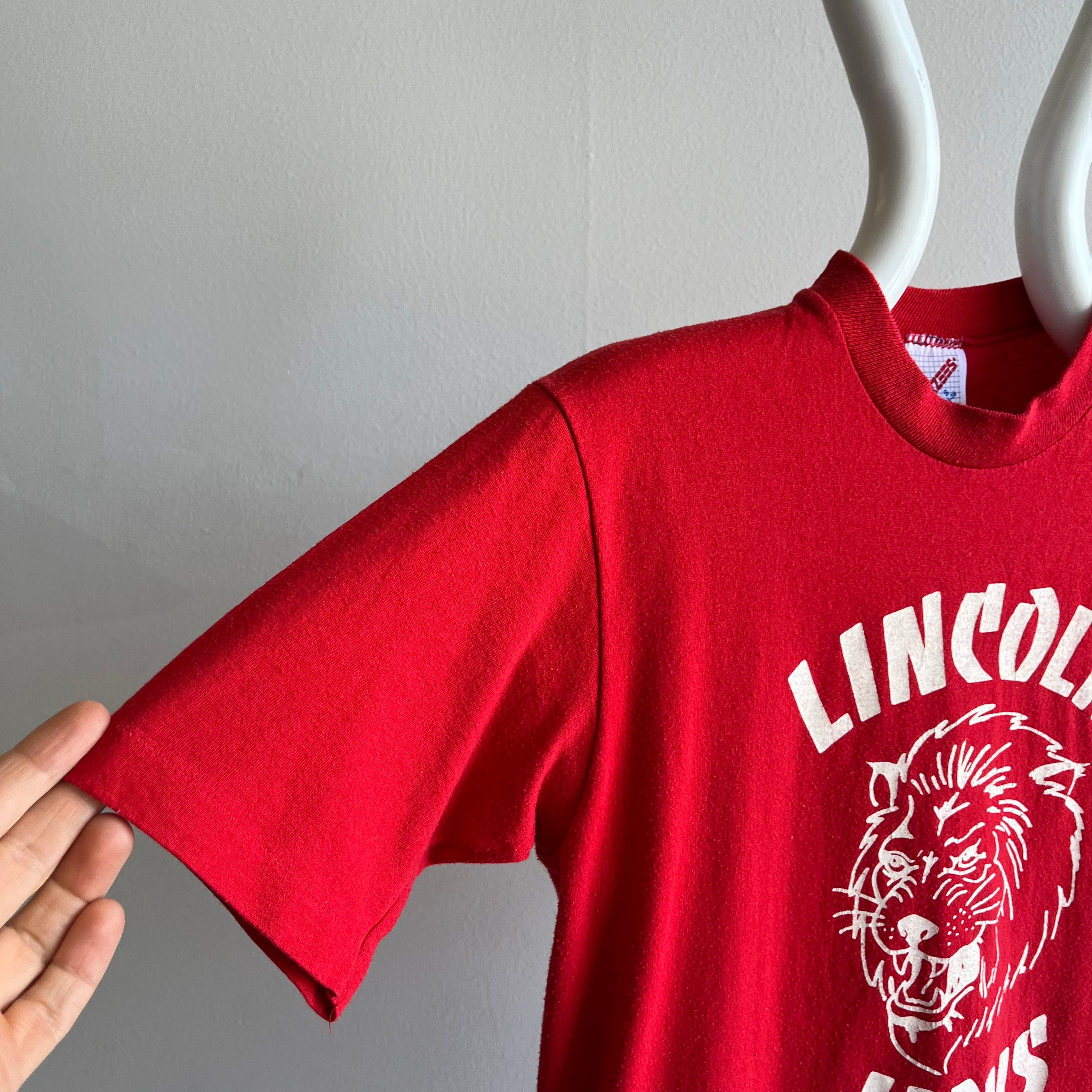 1980s Lincoln Lions Smaller School T-Shirt