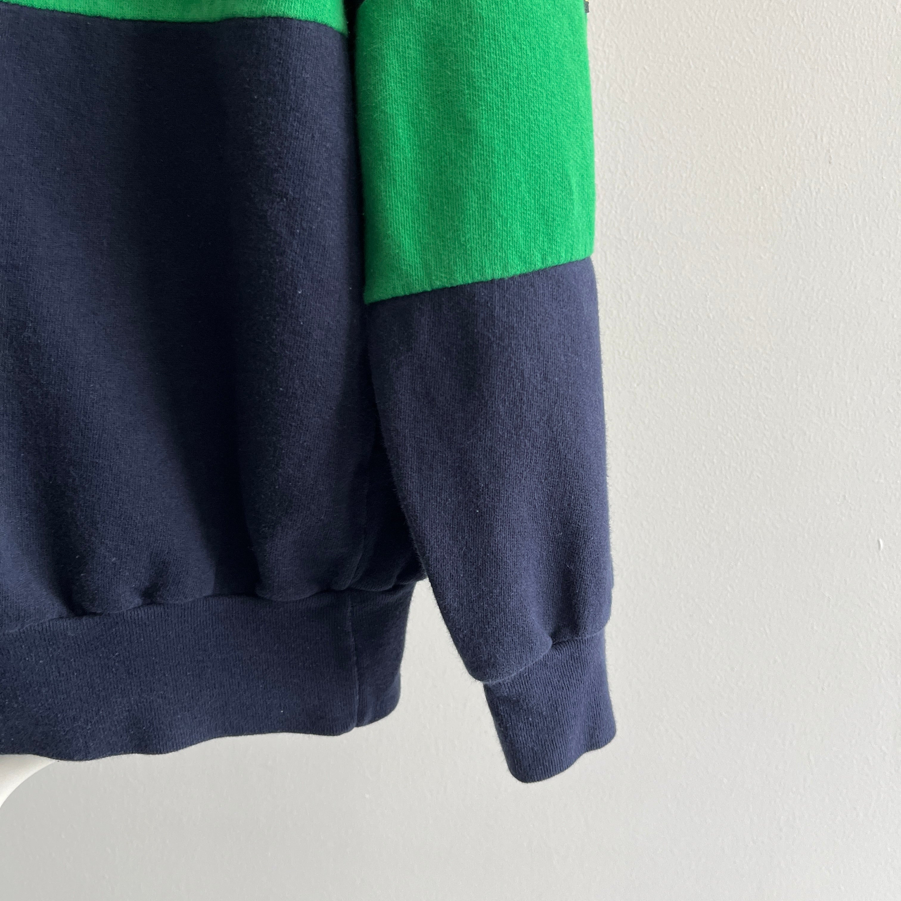 1980s Made In Ireland, Ireland Color Block Sweatshirt