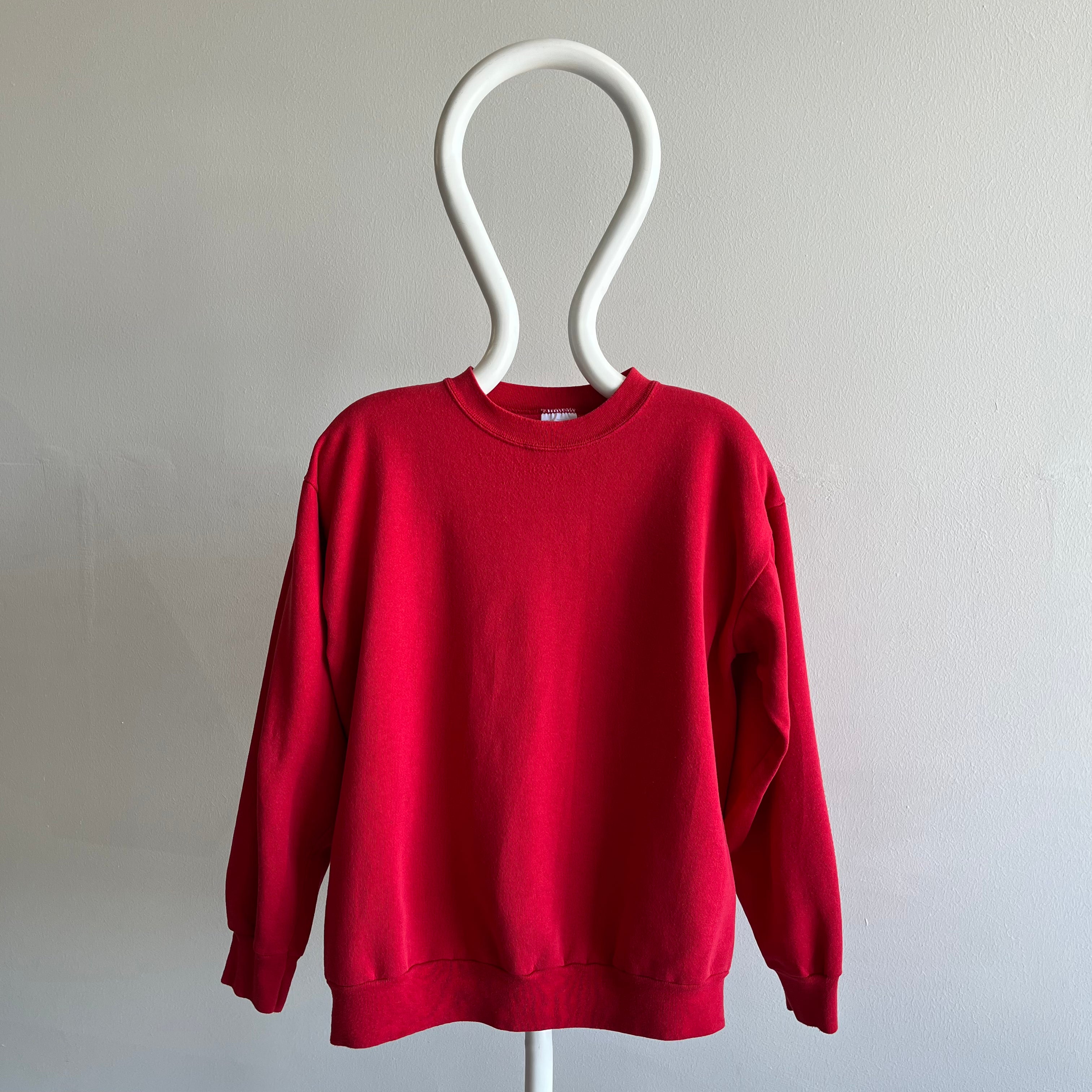 1990s Blank Red Sweatshirt by Saturday's Harbo