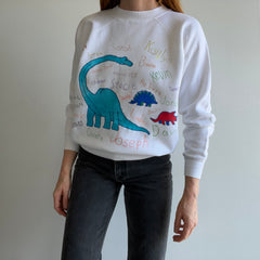 1980s Dinosaur with 80s Names DIY Sweatshirt on a Pannill