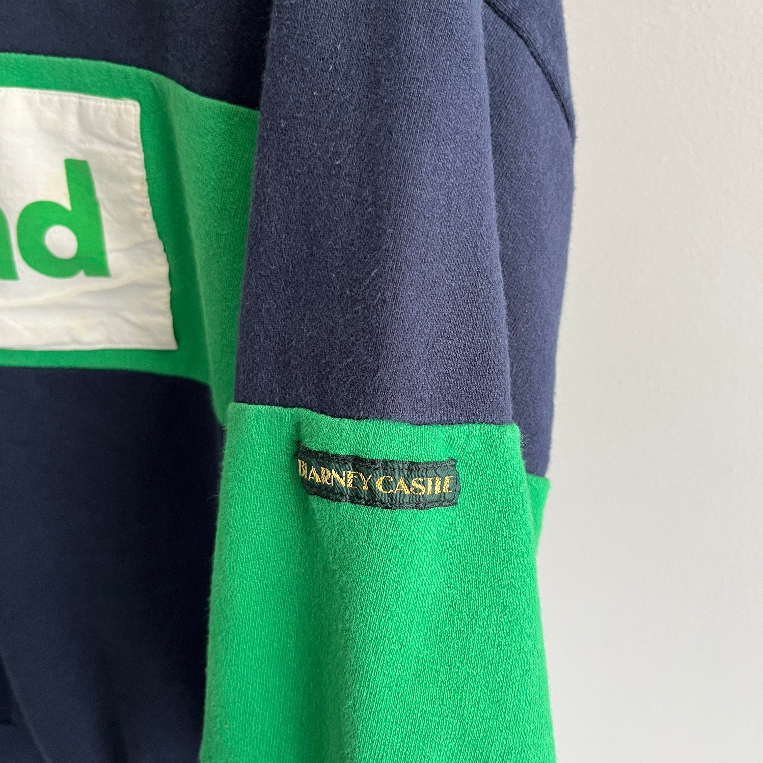 1980s Made In Ireland, Ireland Color Block Sweatshirt