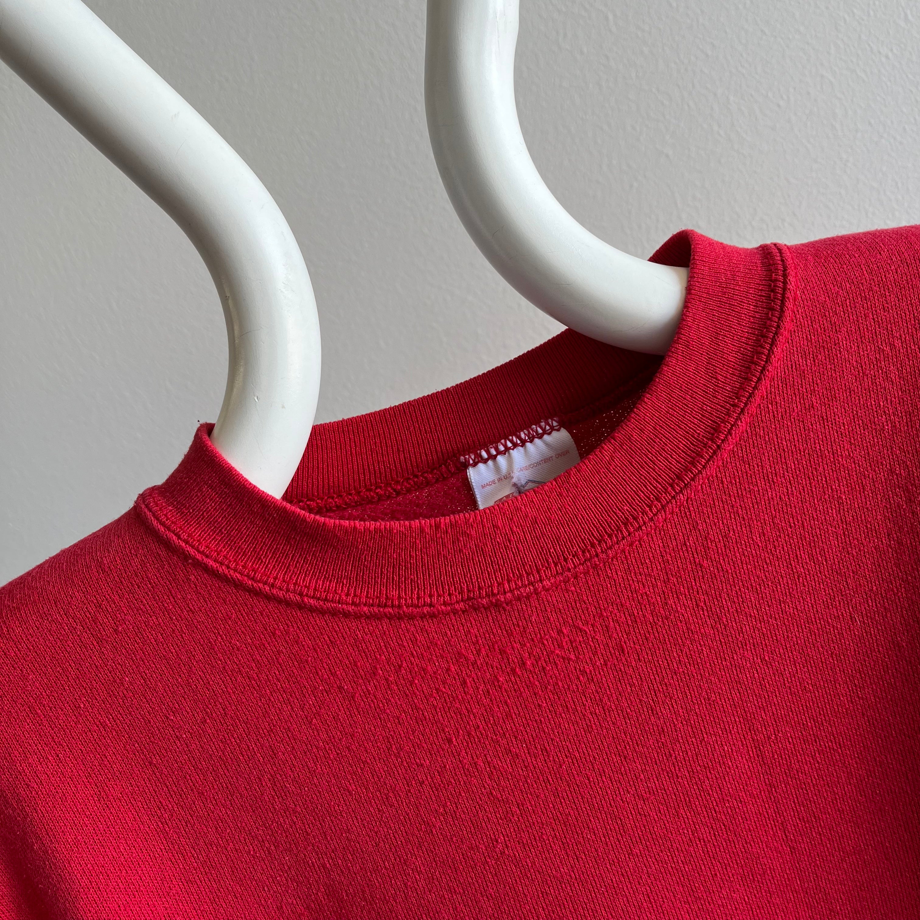 1990s Blank Red Sweatshirt by Saturday's Harbo