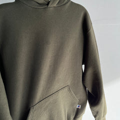 1990s Russell Arm Green Pullover Hoodie