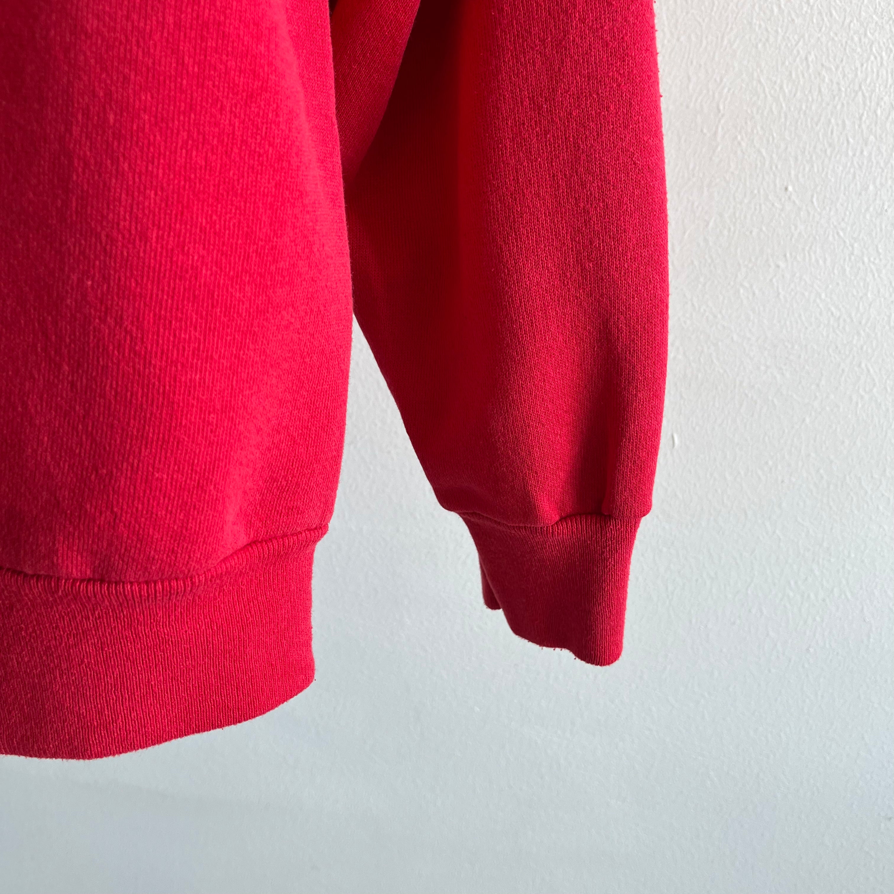 1990s Blank Red Sweatshirt by Saturday's Harbo