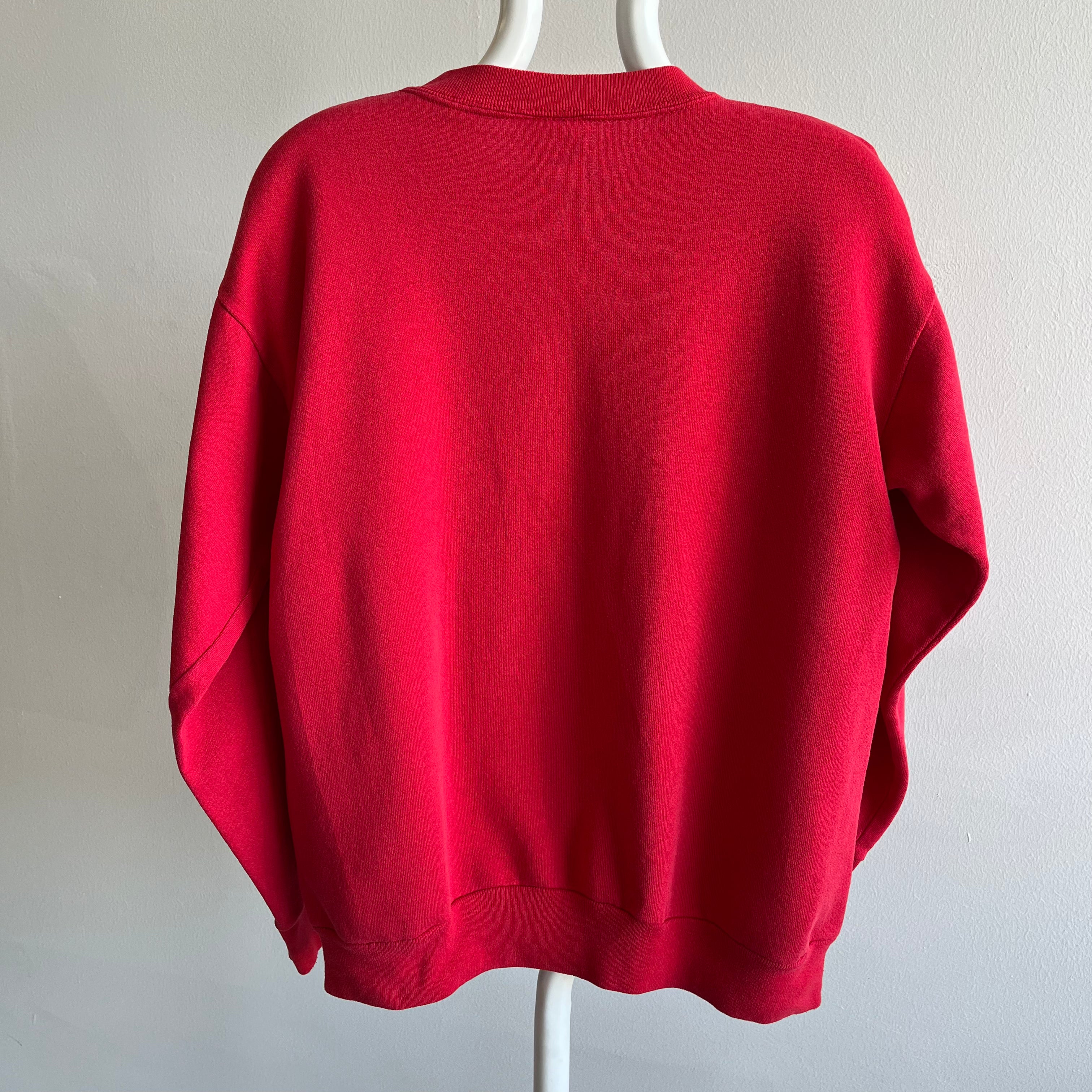 1990s Blank Red Sweatshirt by Saturday's Harbo