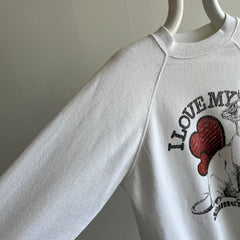 1980s I love my Siamese Cat Worn Out Sweatshirt