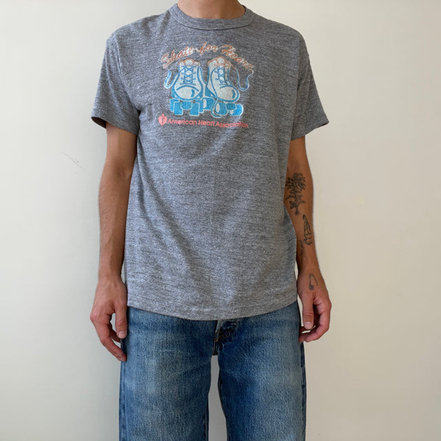 1980s Skate For Heart American Heart Association T Shirt