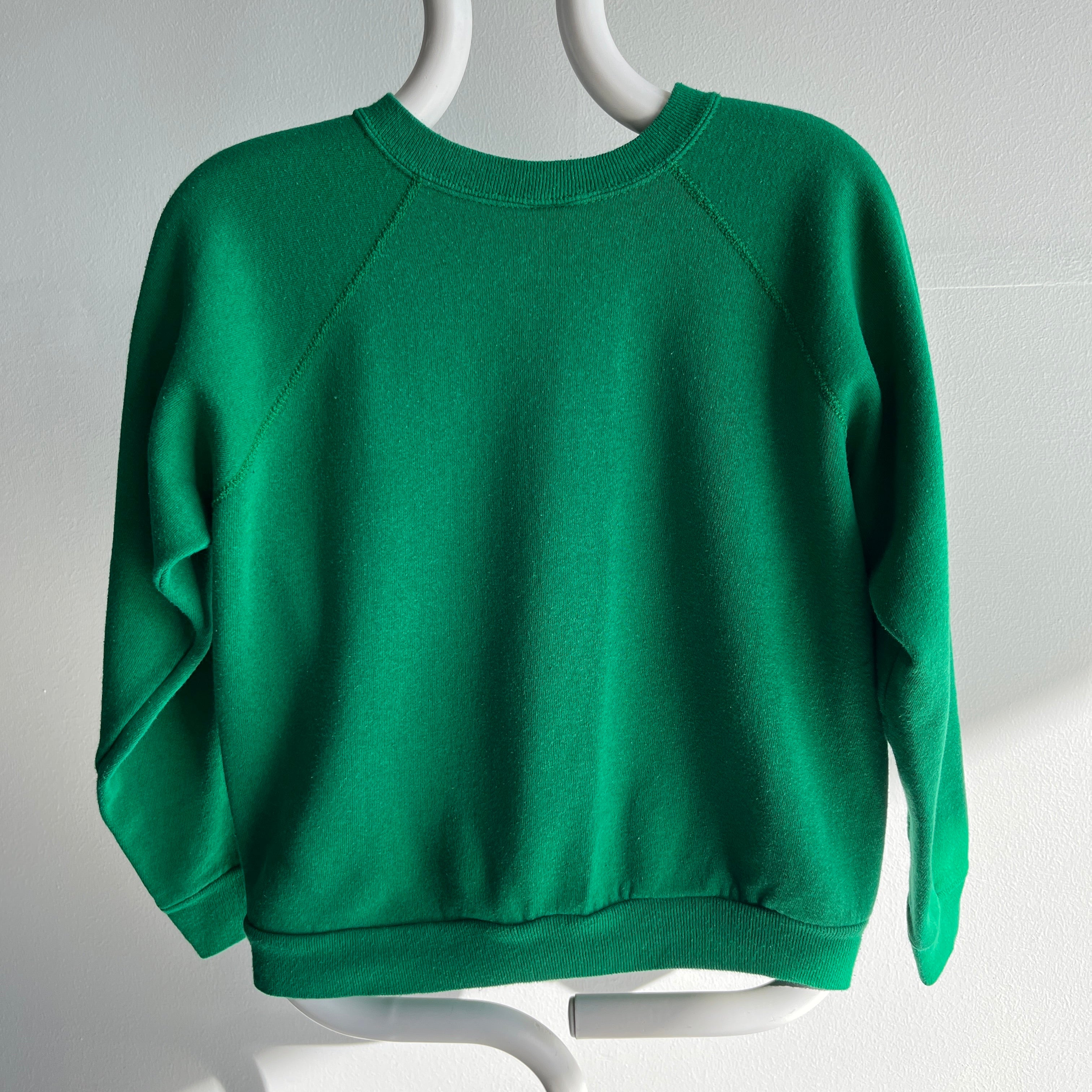1980s Sweet Smaller Kelly Green Sweatshirt by Tultex