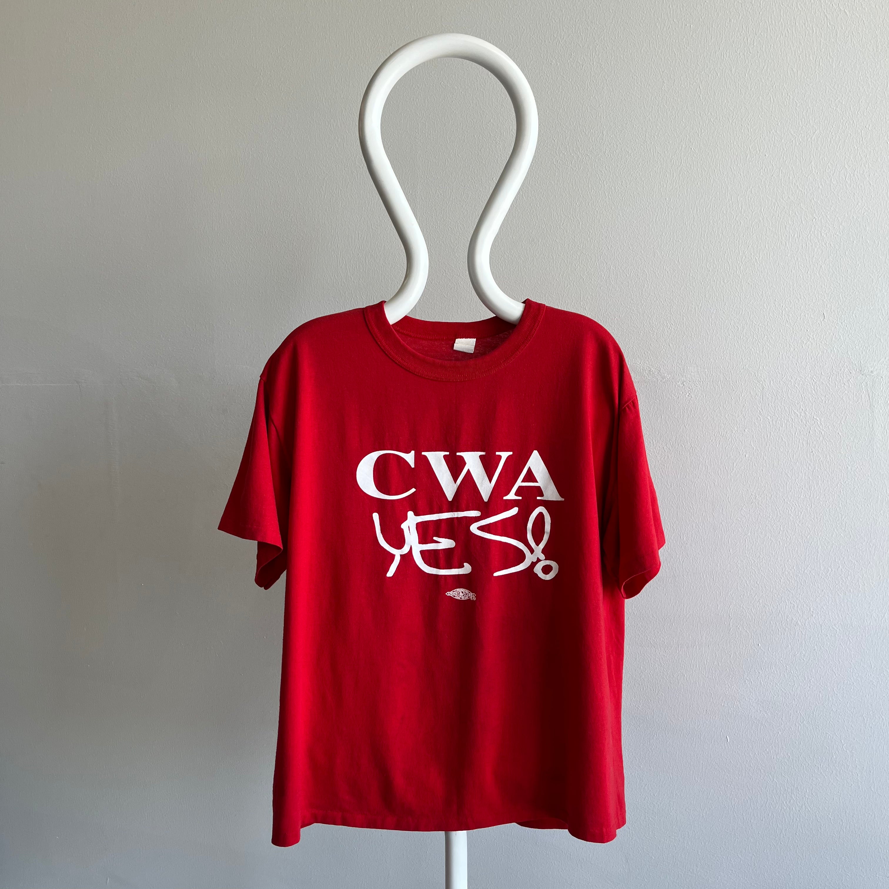 1970s Communications Workers of America Union CWA Yes! T-Shirt