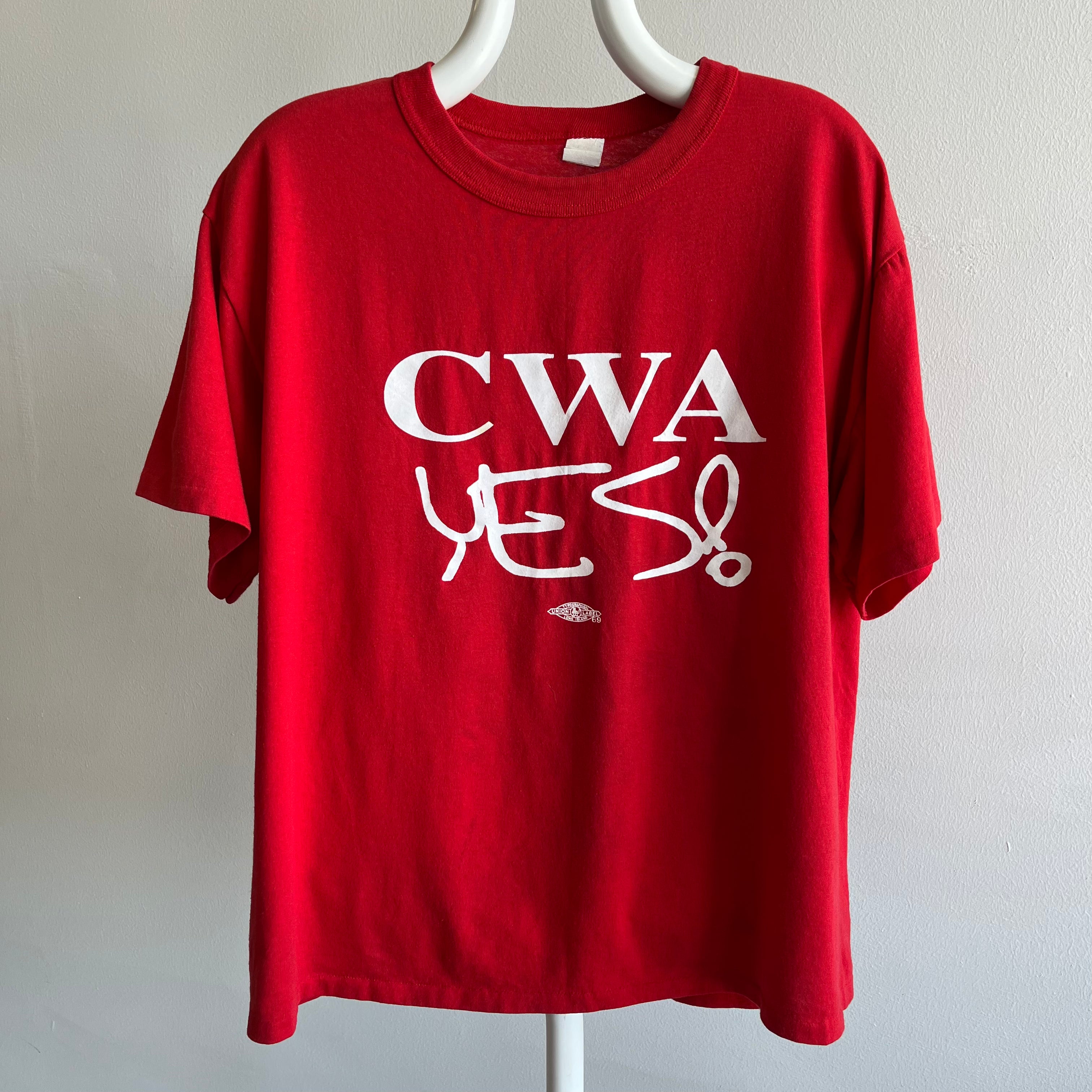 1970s Communications Workers of America Union CWA Yes! T-Shirt