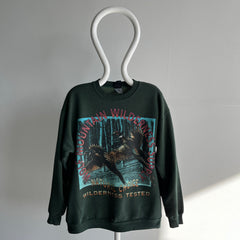 1990s Wolf Mountain Wilderness Supply Beat Up Sweatshirt