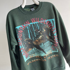 1990s Wolf Mountain Wilderness Supply Beat Up Sweatshirt