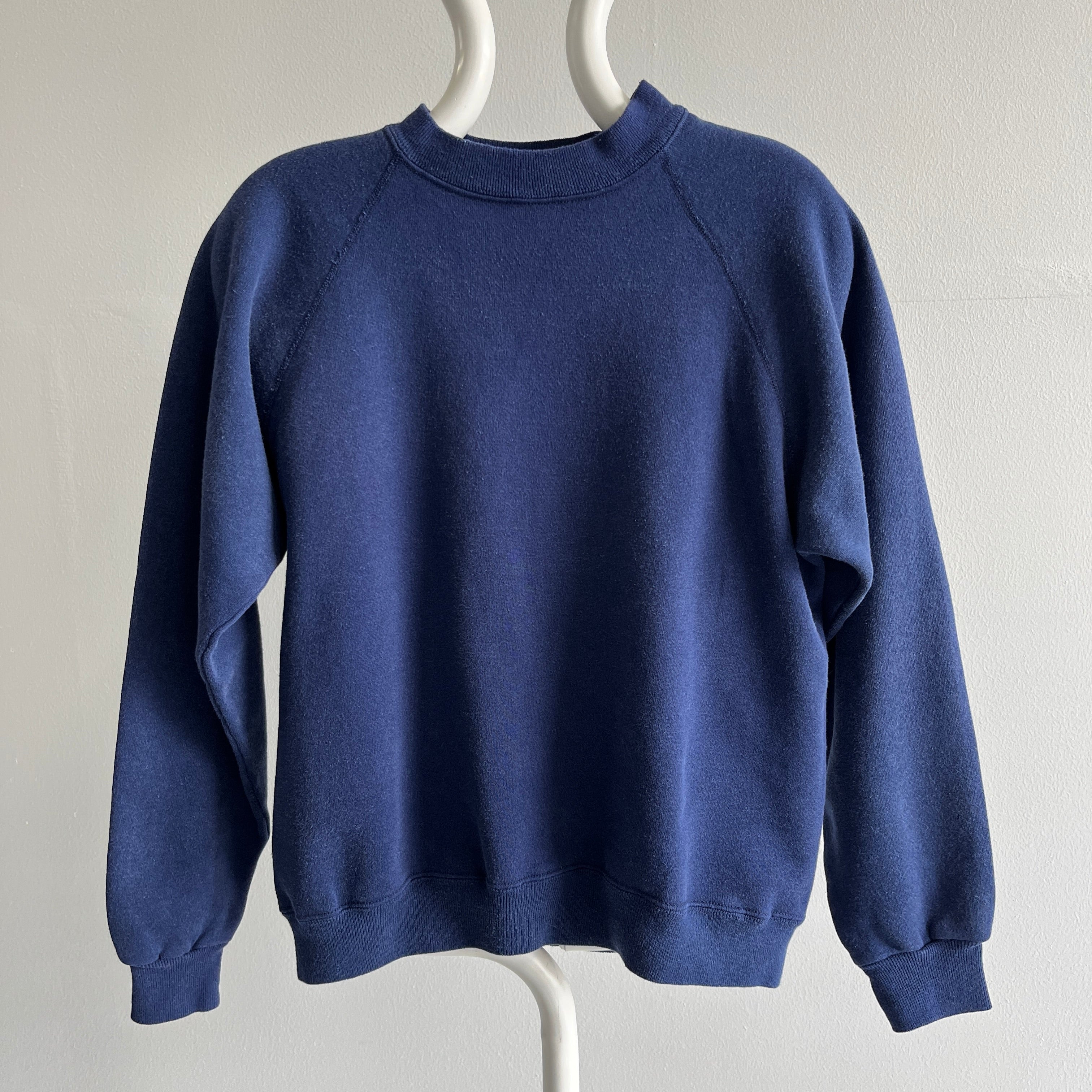 1980s Blank Navy Sweatshirt