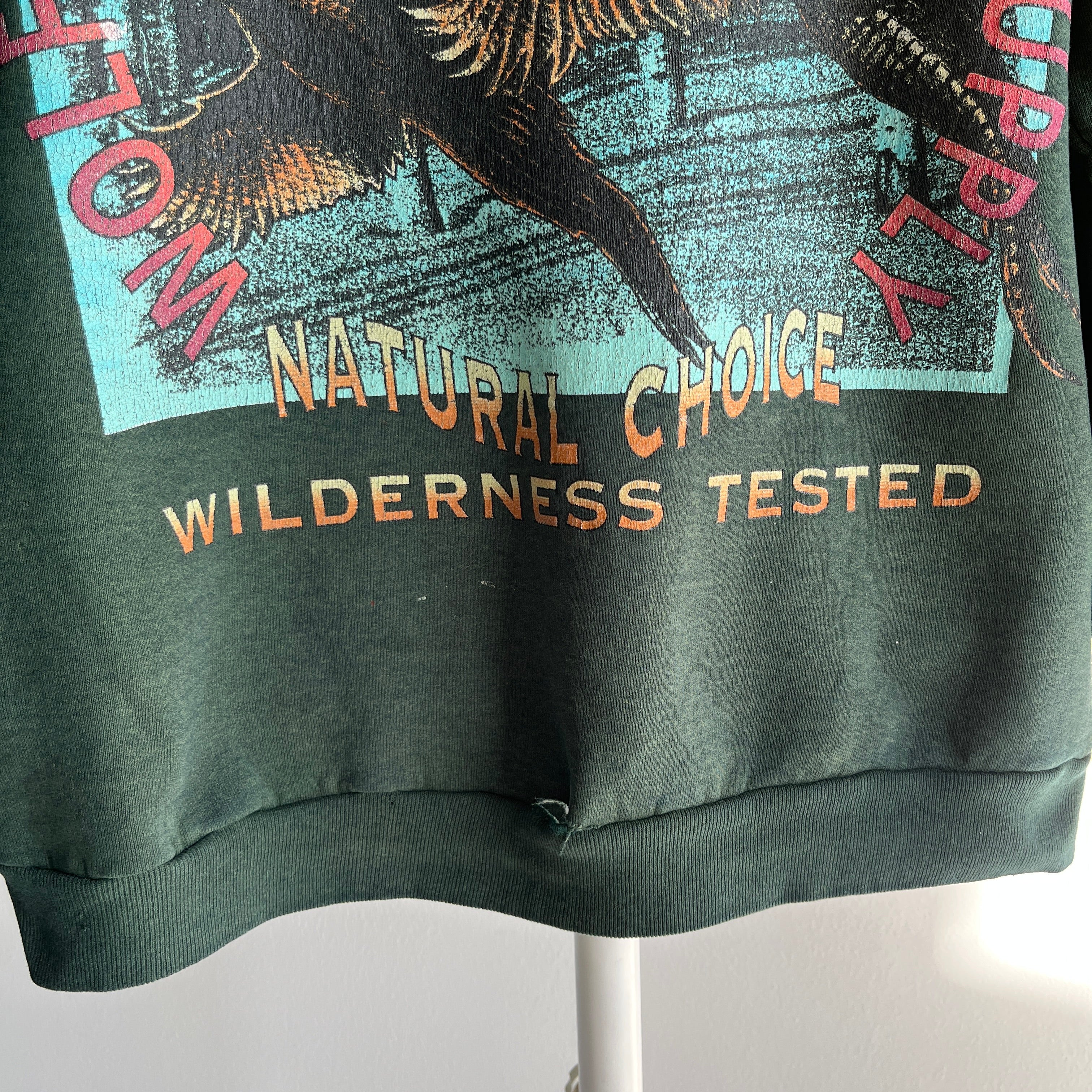 1990s Wolf Mountain Wilderness Supply Beat Up Sweatshirt