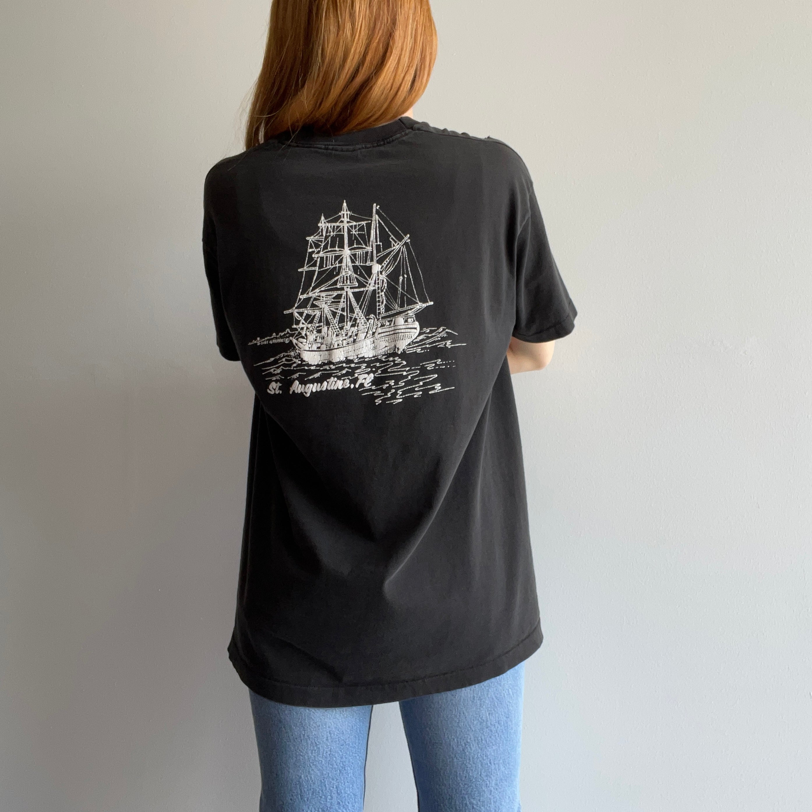 1980s St. Augustine Front and Back Pocket T-Shirt