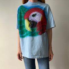 1992 Airbrushed Giant Parrot Head T-Shirt - YES PLEASE