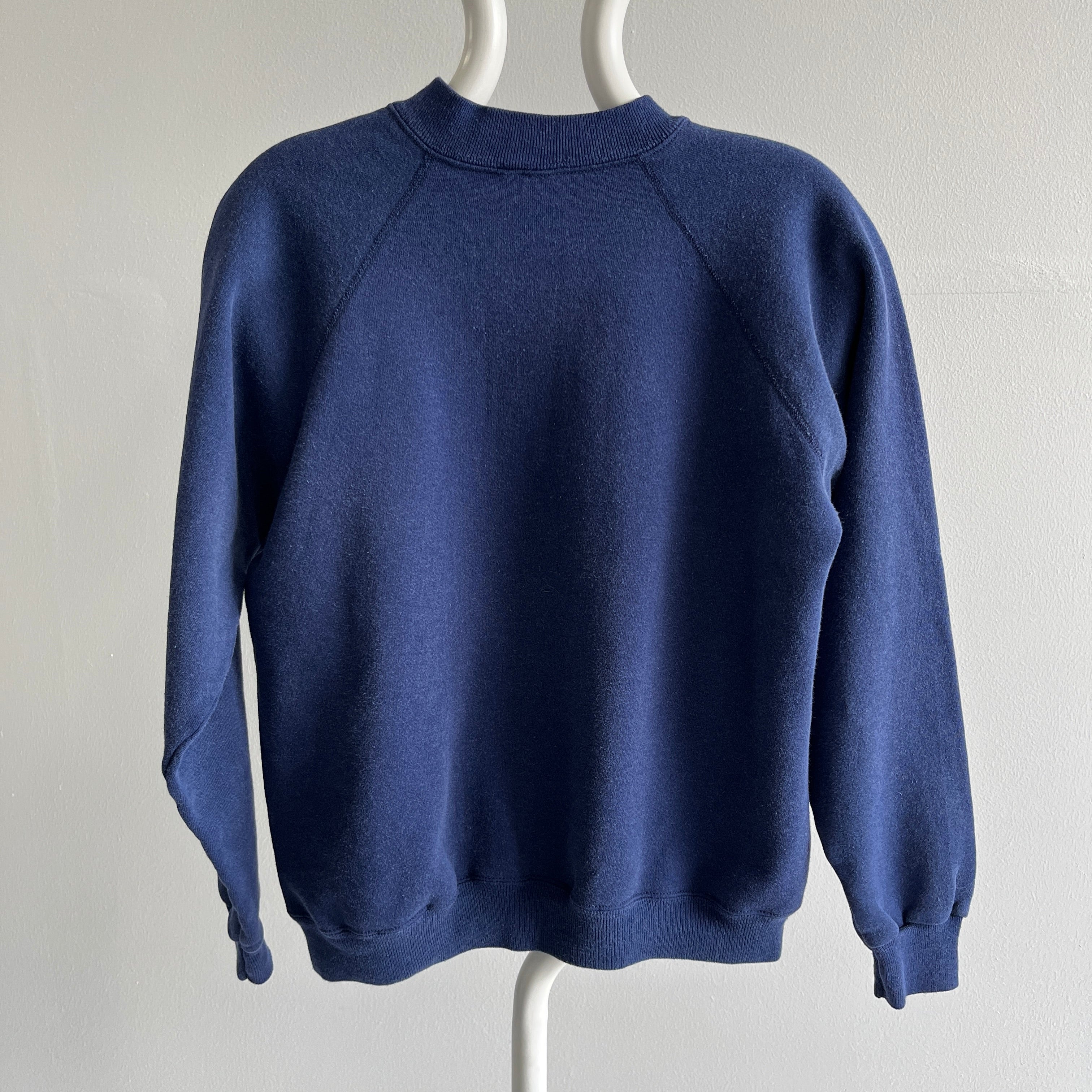 1980s Blank Navy Sweatshirt