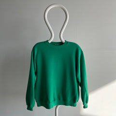 1990s Kelly Green Delightful Sweatshirt - Not A Raglan !!!