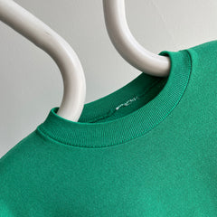 1990s Kelly Green Delightful Sweatshirt - Not A Raglan !!!