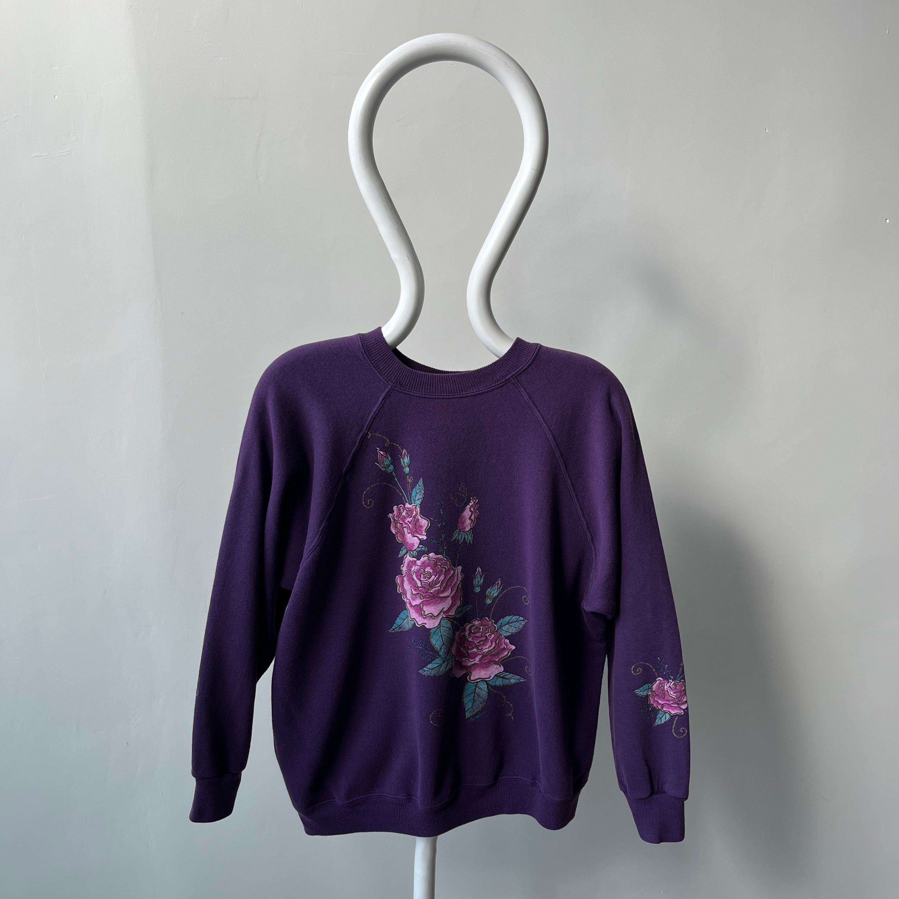 1980s Rose Sweatshirt - THE SLEEVES!