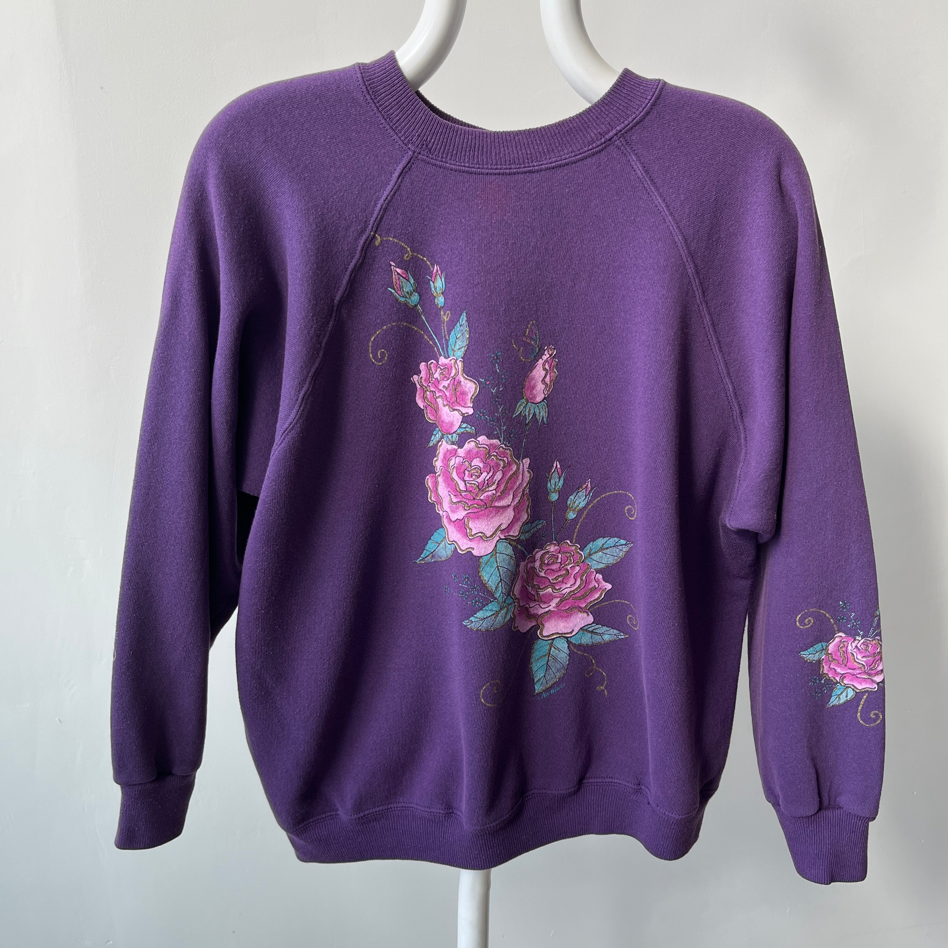 1980s Rose Sweatshirt - THE SLEEVES!