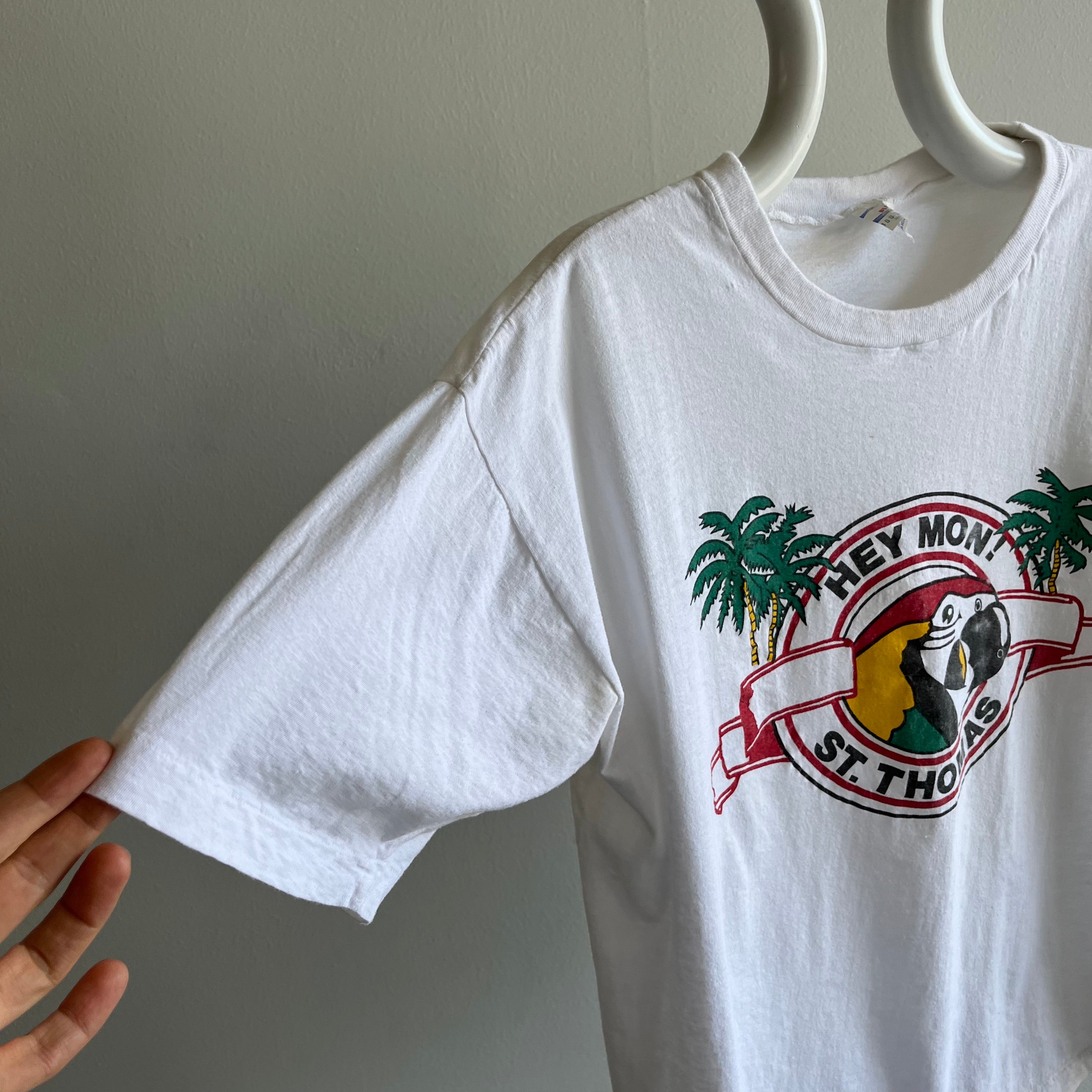 1990s St. Thomas Slouchy T-SHirt with a Parrot