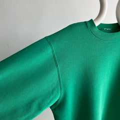 1990s Kelly Green Delightful Sweatshirt - Not A Raglan !!!