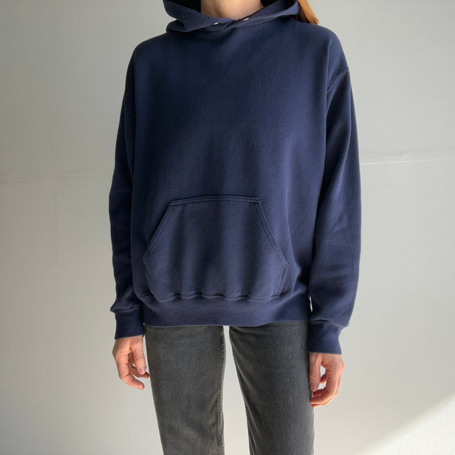 1980s Ultra Fleece Navy Pullover Hoodie