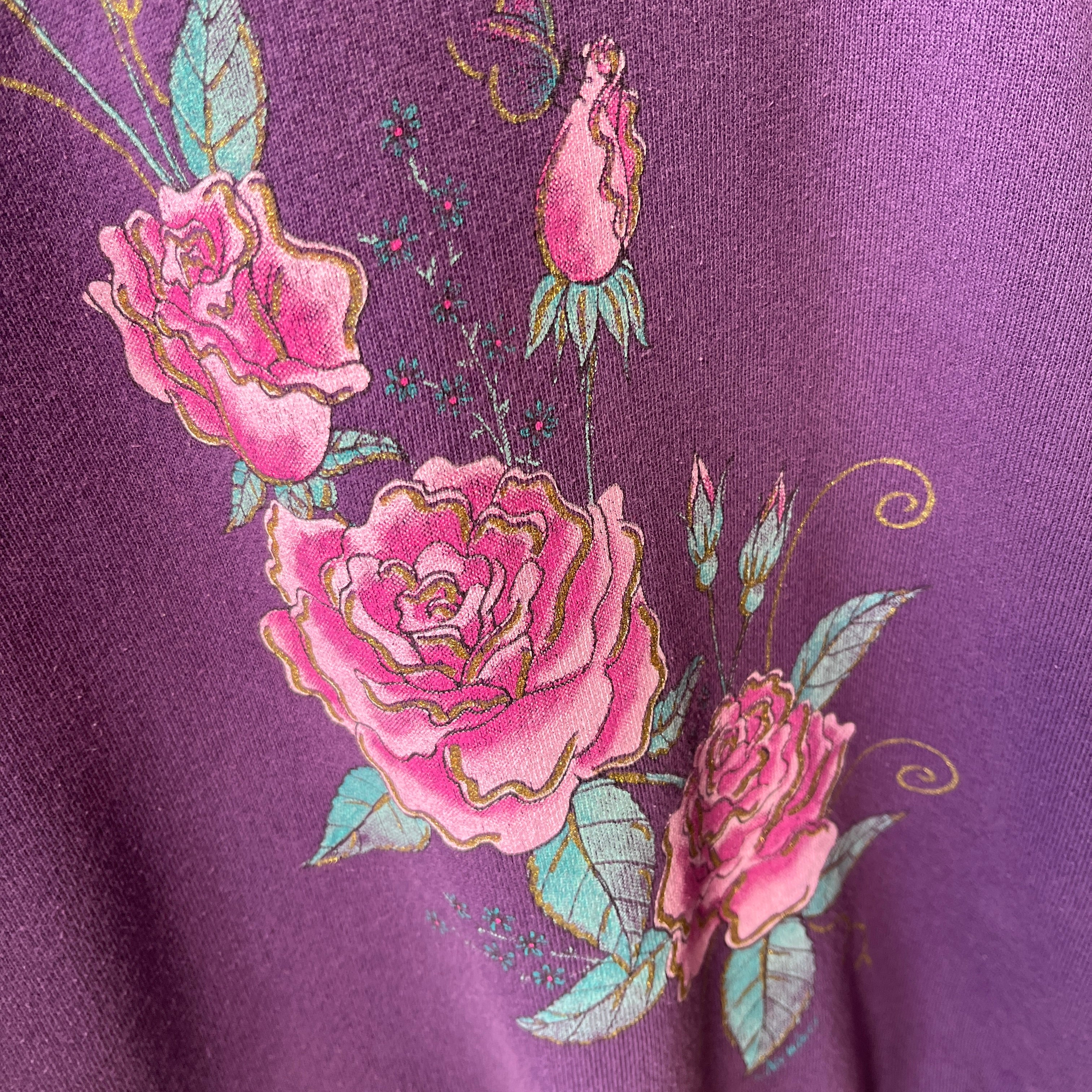 1980s Rose Sweatshirt - THE SLEEVES!