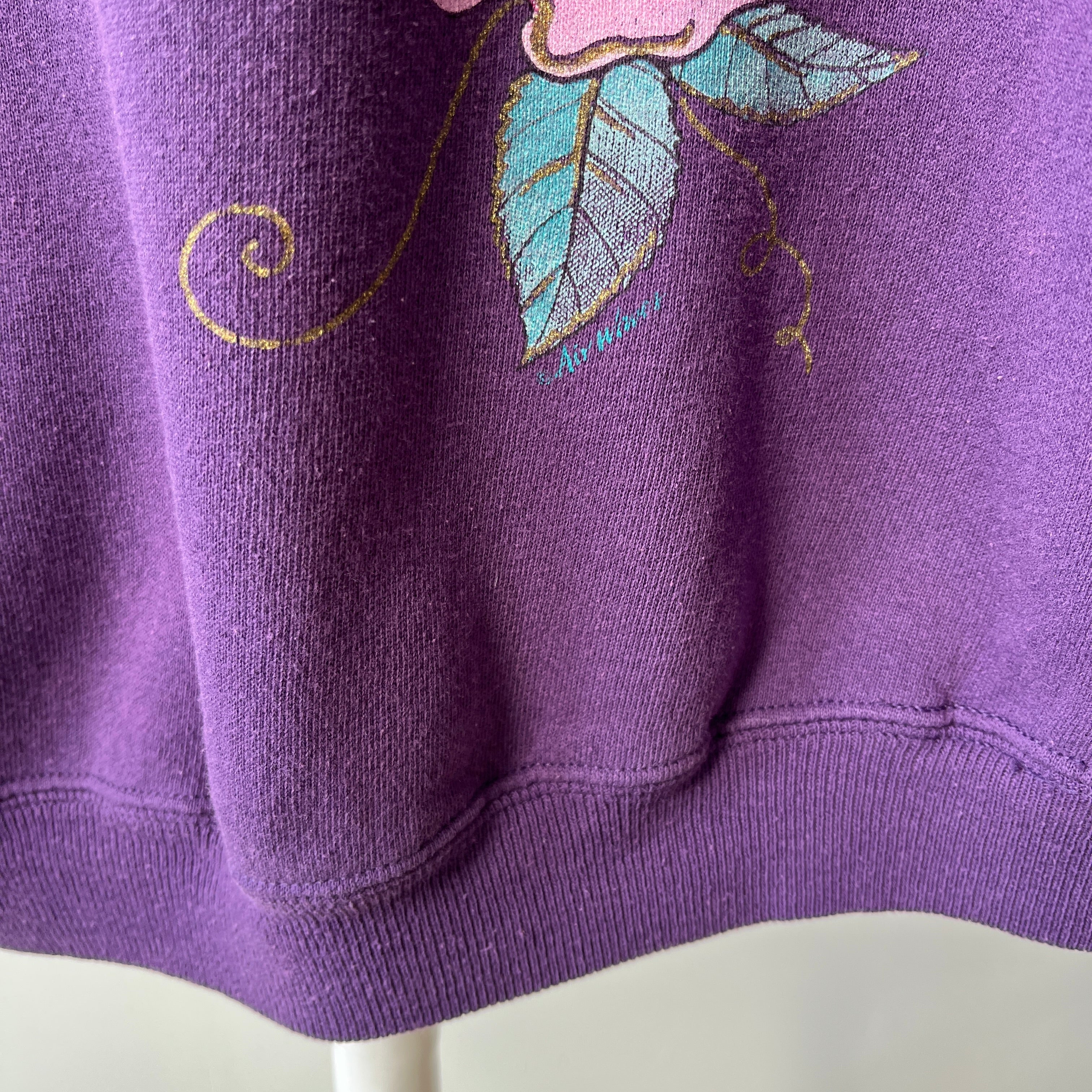 1980s Rose Sweatshirt - THE SLEEVES!