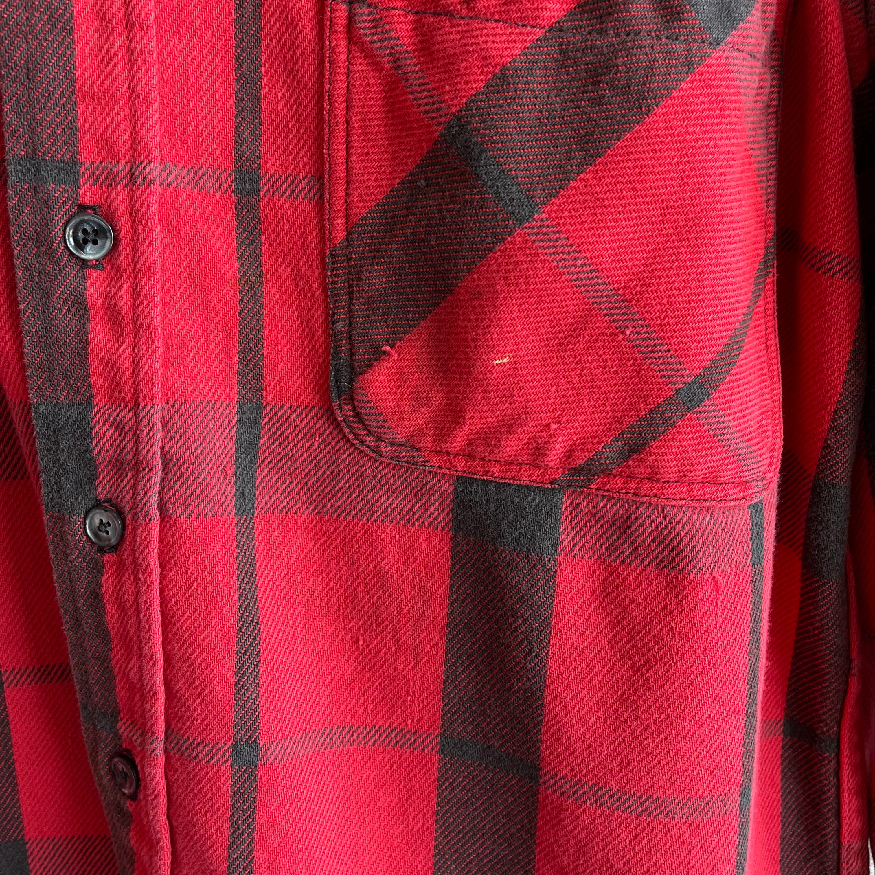 1980s/90s Big Mac by St. John's Bay Cotton Flannel with Mending