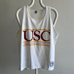 1980s University of Southern California Cotton Tank Top - FIGHT ON