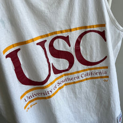 1980s University of Southern California Cotton Tank Top - FIGHT ON